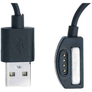 System-S USB 2.0 kabel in zwart laadstation oplaadkabel voor Suunto 7 smartwatch