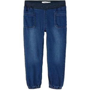 NAME IT Meisjesjeans, zachte losse pasvorm, donkerblauw (dark blue denim), 104 cm