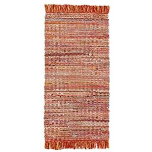 Luxor Living Tapijt Frida katoen natuurlijke vezel handgeweven handgeweven tapijt oranje, 60 x 120 cm, 60 cm x 120 cm