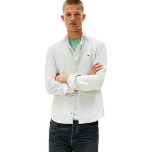 TOMMY JEANS - TJM SLIM STRIPE OXFORD SHIRT EXT - Overhemd - Cloudy Jade Stripe