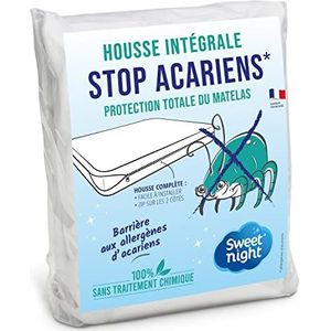 Sweetnight Volledige matrashoes 180x200 cm bugs en anti-mijt | beschermt uw matras volledig | ritssluiting | zonder chemische behandeling | diepte tot 30 cm, wit, 180x200x30 cm