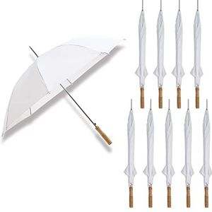 Wedding paraplu - 48"" paraplu - handmatig open - 10 Pack door Anderson paraplu (White)