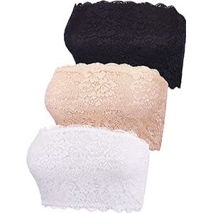 Kleding - Kant Beha - Zwart - Kant en Spandex - 3 Stuks