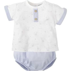 BABIDU Kinderset met bedrukt T-shirt met korte mouwen en gladde kikker, uniseks, voor baby's, Kameel, 0 Maanden