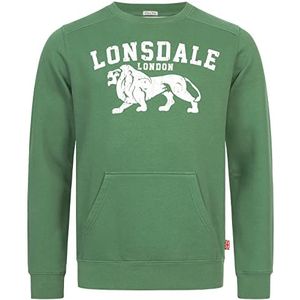 Lonsdale Kersbrook sweatshirt voor heren, Bottle Green/Ecru, S