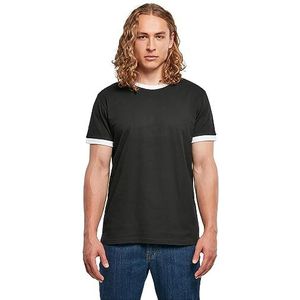 Build your Brand - Men´s Ringer Tee BYBB022 - Zwart - T-shirt