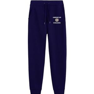 AMERICAN COLLEGE USA Joggingbroek Chino Sport Warme Kleding Unisex Mannen en Vrouwen Casual Model ACJOGW7 Navy XL, Blauw, XL