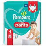 Pampers Baby-Dry Pants Maat 4, 24 Luierbroekjes, Eenvoudig En Leuk Verschonen Overdag En Bescherming ’s Nachts, 9kg-15kg