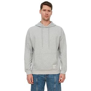 Trendyol Man Basics Oversize Basic Hood Knit Sweatshirt, Grijs, M