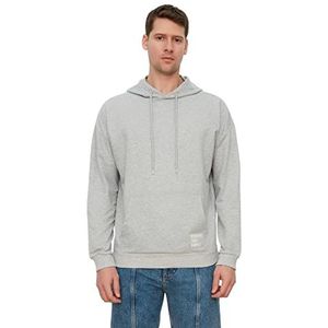 Trendyol Man Basics Oversize Basic Hood Knit Sweatshirt, Grijs, L