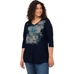 Shirt met print, A-line, nachtblauw, 62/64 NL