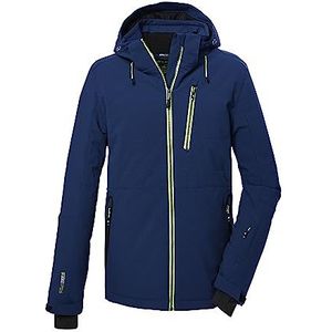 killtec Heren Ski-jack/jack in donslook met afritsbare capuchon en sneeuwvanger KSW 68 MN SKI QLTD JCKT, dark petrol, XL, 39732-000