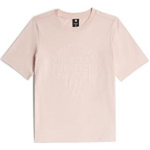 G-STAR Text GR R T WMN T-shirt, roze (Silver Peony D27104-336-h390), XS dames, Veelkleurig (Zilver Peony D27104-336-h390), XS