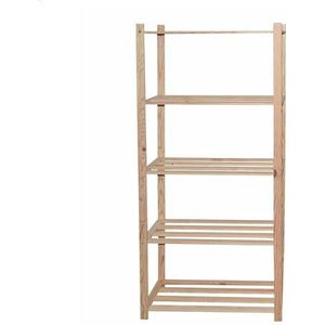 WELL HOME MOBILIARIO & DECORACIÓN Houten rek met 5 planken, 170 x 35 x 4 cm