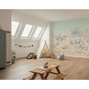 Komar Vlies fotobehang - Disney Winnie the Pooh Flowerfield - grootte 300 x 250 cm - behang, kinderkamer, kinderbehang