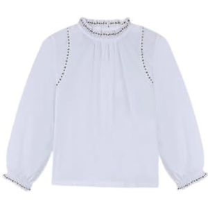 Gocco Witte blouse van poplin met borduurwerk, hemd voor meisjes