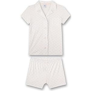 Sanetta meisjes pyjama kort modal, wit pebble, 164 cm