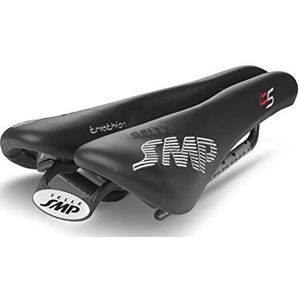 Selle SMP Triathlon T5 fietszadel racefiets unisex - volwassenen, zwart chroom, M