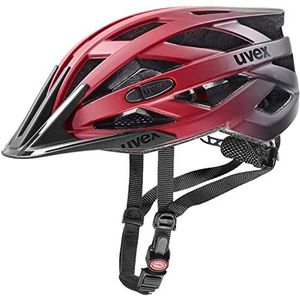 uvex i-vo cc - lichte allround-helm voor dames en heren - individueel passysteem - uitbreidbaar met led-licht - red black - 52-57 cm