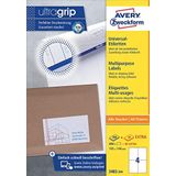 AVERY Zweckform 3483 Universele etiketten A4, Wit, 400 Stuks