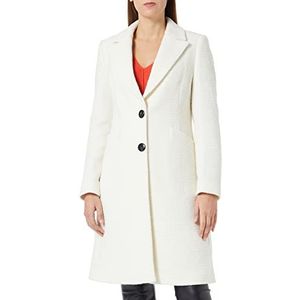 Sisley Womens 2EJFLN01T Wool Blend Coat, White 921, 42