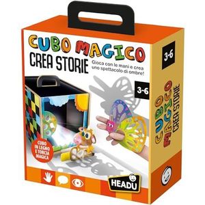 Headu Magische kubus creëert verhalen, creëert en projecteert je eigen Show It57267 educatief spel voor kinderen van 3 tot 6 jaar, gemaakt in Italië
