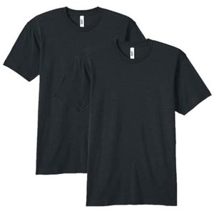 American Apparel Tri-Blend Crewneck Short Sleeve Track T-Shirt, 2-Pack