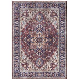 Nouristan Oosters vintage tapijt Anthea pruimenrood, 120x160 cm