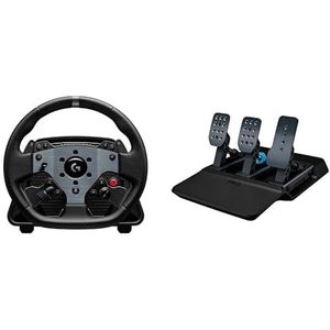 Logitech G PRO Wheel - Stuurwiel Direct Drive-kracht van 11 Nm + PRO Pedals, 100 kg Loadcell-rem + Playseat Trophy G Edition Sim Cockpit, voor PC, PS4, PS5 & PC - Zwart