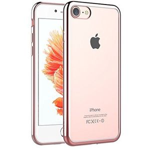 Devia Glitter Soft Cover voor iPhone 7 & 8 Rose Gold