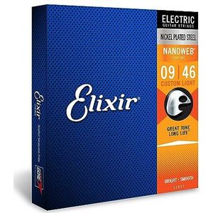 Elixir® Strings snaren voor elektrische gitaar met NANOWEB®-Coating, superlicht (.009-.046)