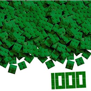 Simba 104114552 - Blox, 1000 groene bouwstenen voor kinderen vanaf 3 jaar, 4 stenen, in doos, hoge kwaliteit, volledig compatibel met vele andere fabrikanten