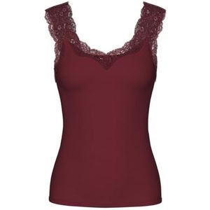 PIECES Pcbarbera Lace Top Noos Bc, tawny port, XL