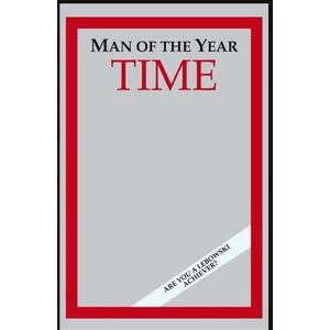 Empire Merchandising 538086 Bedrukte spiegel met kunststof frame met houteffect met Time Magazine Man of the Year 20 x 30 cm