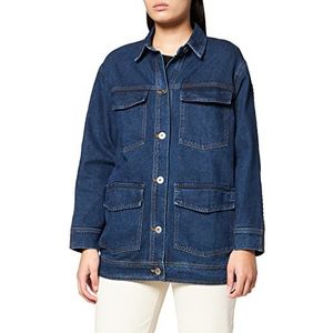 IPEKYOL Womens Below Hips 3D Gebreide Coa Coat, Blauw, 34