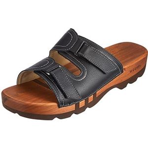 Woody Heren Roman houten schoen, zwart, 47 EU, zwart, 47 EU