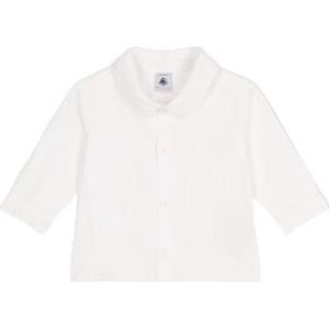 Petit Bateau Shirt met lange mouwen voor, Wit, 12 Maanden