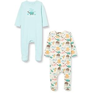 NAME IT Uniseks babyromper, wit (whitecap gray), 68