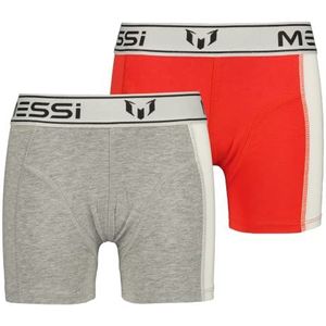 Vingino Jongens Messi ondergoed 2-pack Boxers Sporty Red, rood, 134 cm