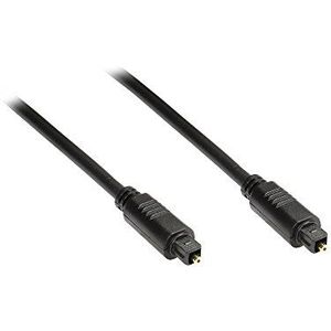 Optische audiokabel/LWL glasvezel kabel - 3 m - Toslink-stekker aan stekker, Ø 5 mm - ZWART