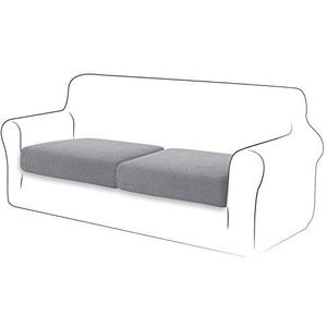 TIANSHU Sofa Zitkussen hoezen, High Stretch Sofa Kussenhoezen Hoes Meubelbeschermer bankhoes Beschermen bank 2-plakjes kussenhoezen voor stoel (2-plakjes, Lichtgrijs)