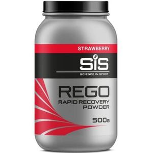 SiS Rego Rapid Recovery Protein and Carbohydrate Shake, compleet regeneratieproduct met aardbeismaak, glutenvrij en lactosevrij - 500 g (10 porties)
