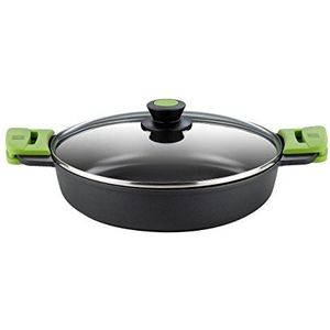 BRA Efficient A270628 stoofpan met antiaanbaklaag zonder deksel, geschikt voor alle warmtebronnen en inductie, 28 cm