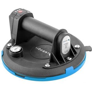 HÖGERT TECHNIK - Accu-zuignap 200 mm met manometer, accuzuiger heavy duty zuiglift, belasting: 150 kg, zuignap wordt gebruikt bij het vervoer van vensterglas, gladde voorwerpen en keramische tegels
