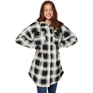 Mavi Dames shirt met lange mouwen, Black Check Print, XL