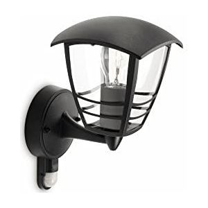 Philips Creek Wandlamp Buiten - E27-fitting - Spatwaterdicht - Exclusief Lichtbron - Muurlamp - Buitenlamp - Zwart