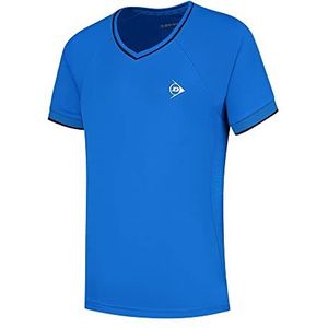 Dunlop Girl's Club Girls Crew Tee tennisshirt, blauw/marineblauw, 128, blauw/navy, 128 cm