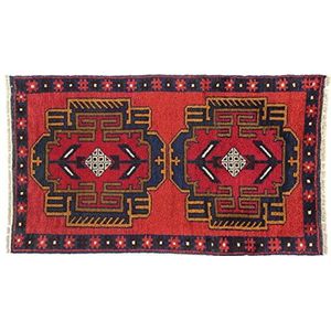 Eden Carpets kezil Vloerkleed Handgeknoopt Bangle, Katoen, veelkleurig, 84 x 143 cm