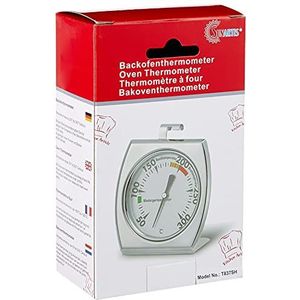 Sunartis T837H oventhermometer, roestvrij staal, ca. 7 x 8 cm.