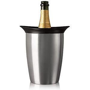 Vacu Vin - 3647360 actieve champagnekoeler elegant roestvrij staal, 18 x 19 x 21 cm
